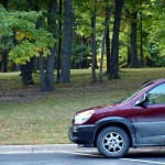 Buick Rendezvous at a rest stop, Michigan
