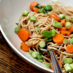 Ginger peanut noodles, Asian noodles, Mom 100 Cookbook