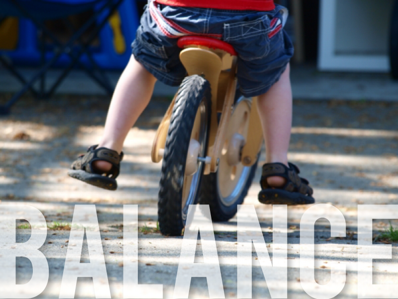 Balance bike, teaching kids to ride